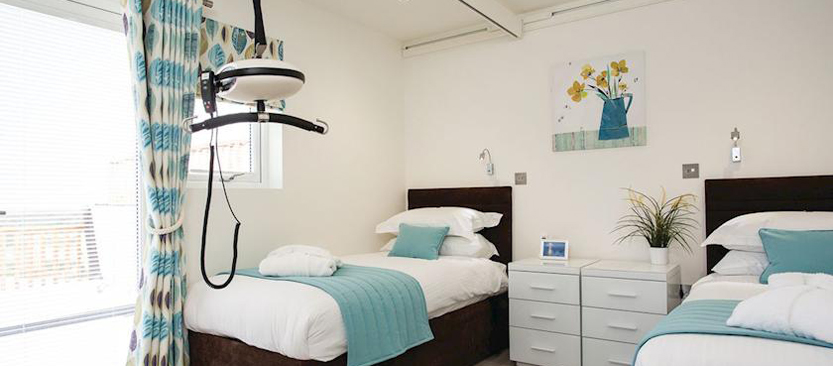 Ceiling track hoist in accessible accommodation