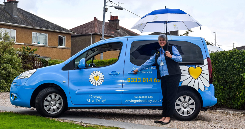 Driving Miss Daisy wheelchair-accessible car and driver